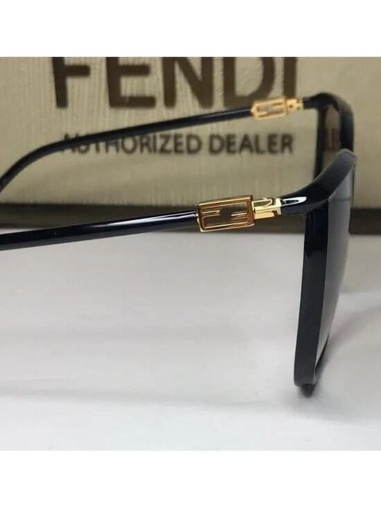 Original -New FENDIAccetate Cat Eye Sunglasses FF 0432/G/S Black Gold main image 11
